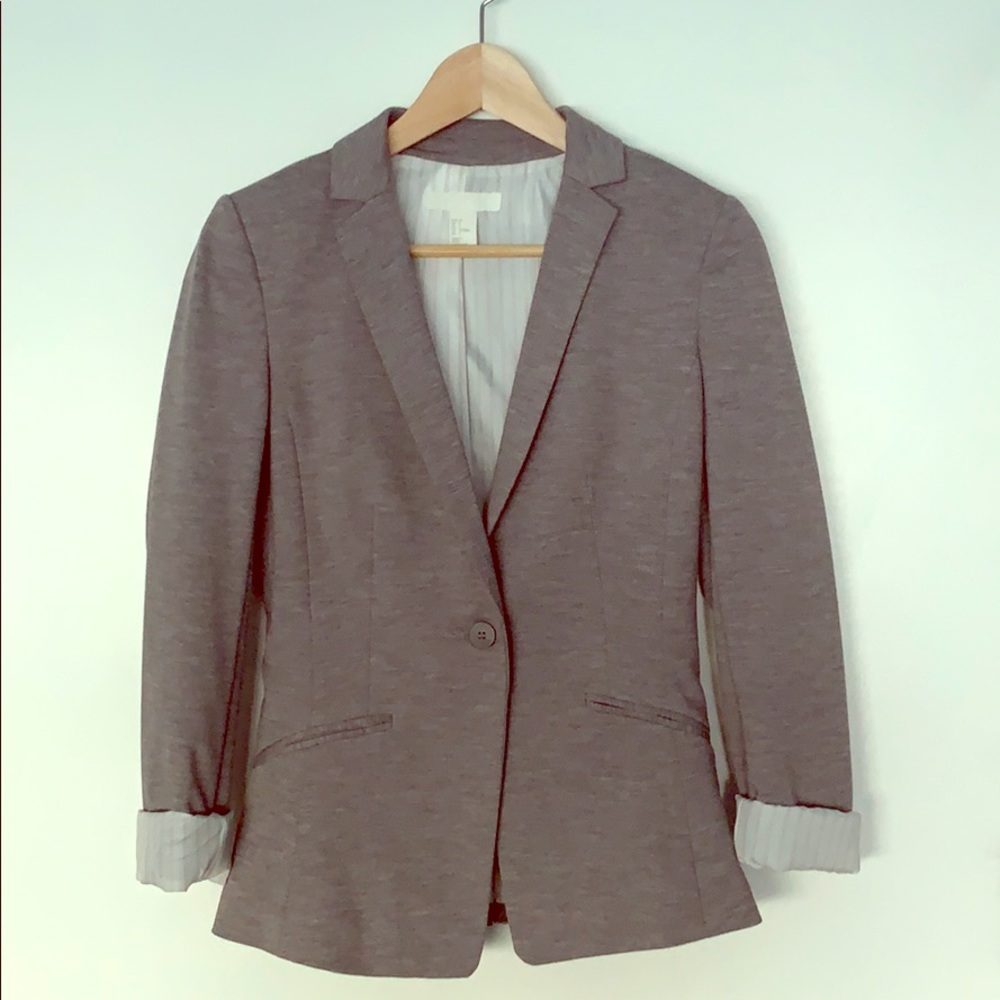 3/4 sleeve grey blazer